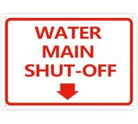 Puhayexi Main Water Shut Off 30,5 x 20,3 cm cartelli in alluminio, resistente alle intemperie, per interni o esterni