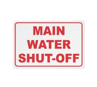 Puhayexi Main Water Shut Off Cartello 20,3 x 30,5 cm in alluminio antiruggine facile da leggere e robusto Keep Out Outdoor Metal Signs For Home Farm Yard