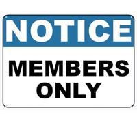 Puhayexi Members Only, cartello 30,5 x 20,3 cm, per porta di casa, ufficio, cortile, in alluminio antiruggine, 30,5 x 20,3 cm, fori preforati, resistente alle intemperie