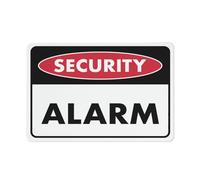 Puhayexi Segnale di allarme di sicurezza per affari, 20,3 cm x 30,5 cm, in alluminio antiruggine stampato UV, 4 fori preforati. Durevole/resistente alle intemperie