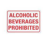 Puhayexi Targa in metallo con scritta "Alcoholic Beverages Prohibited", 30,5 x 20,3 cm, in alluminio antiruggine, multicolore