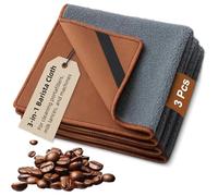 puiaxod 3 pezzi Set di Strofinacci da Barista, 30x30cm Panni in microfibra doppio lato, Panno per la Pulizia di Macchine da Caffè, Strofinacci Altamente Assorbenti
