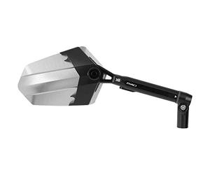 Puig 010DN Specchi retrovisori a Stelo omologati con carcassa aerodinamica e Specchio Convesso antiriflesso per Maggiore visibilità e stabilità, Nero