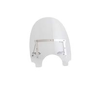 Puig 0129W Parabrezza per moto custom in metacrilato da 4 mm con design aerodinamico avvolgente, alta protezione frontale e fissaggio stabile a quattro punti, Trasparente