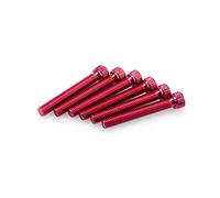 Puig 0540r Blister 6 viti, M8, 55 mm, colore: rosso