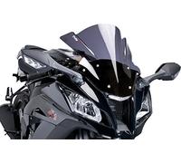 Puig 1646N Cupolino Racing e aerodinamico in acrilico da 3 mm con doppia altezza che migliora la protezione del casco e la stabilità ad alta velocità, Nero