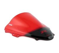 Puig 1655R Cupolino Racing e aerodinamico in acrilico da 3 mm con doppia altezza che migliora la protezione del casco e la stabilità ad alta velocità, Rosso
