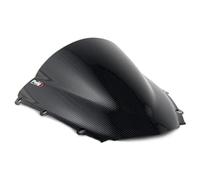 Puig 1665C Cupolino Z-Racing aerodinamico e sportivo in acrilico da 3 mm con doppia altezza e canalizzazioni laterali che migliorano protezione e stabilità, Carbonio