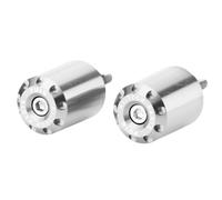 Puig 20439P Contrappesi manubrio lunghi, lavorati CNC in alluminio anodizzato con design racing e funzione antivibrazione per maggiore comfort, Argento