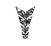 Puig 20594N Protezione serbatoio Skull Party Black & White Nero