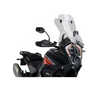 Puig 20817H Cupolino Touring Plus con visiera alta e aerodinamica in acrilico ad alto impatto con visiera regolabile che migliora protezione e comfort nei lunghi viaggi, Fumé