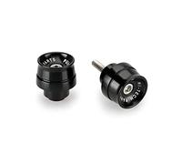 Puig 21012N Contrappesi manubrio Speed in alluminio lavorato dal pieno con design compatto e stile racing per la riduzione delle vibrazioni, Nero