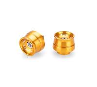 Puig 21015O Contrappesi manubrio Speed in alluminio lavorato dal pieno con design compatto e stile racing per la riduzione delle vibrazioni, Oro