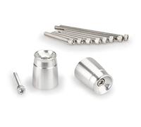 Puig 21029P Terminali Manubrio Modello Sport per Suzuki/Yamaha Silver