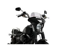 Puig 21050H Batwing SML Touring in ABS e PMMA con cupolino regolabile per massima protezione aerodinamica in stile custom, Fumé
