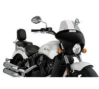 Puig 21072H Batwing SML Touring in ABS e PMMA con cupolino regolabile per massima protezione aerodinamica in stile custom, Fumé
