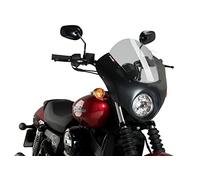 Puig 21099H Dark Night in ABS e acrilico con design aerodinamico per protezione frontale ed estetica custom sportiva, Fumé