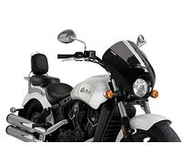 Puig 21106F Dark Night in ABS e acrilico con design aerodinamico per protezione frontale ed estetica custom sportiva, Fumé Scuro