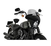 Puig 21215H Batwing SML Touring in ABS e PMMA con cupolino regolabile per massima protezione aerodinamica in stile custom, Fumé