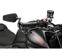 Puig 21440N Protezione Leva Freno con Specchietto Pro Nero