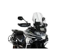 Puig 21546W Cupolino Touring alto e aerodinamico in acrilico CN da 4 mm con profilo arrotondato, zona superiore piatta e deflettori che migliorano la protezione, Trasparente