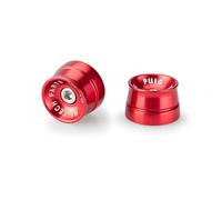 Puig 21598R Contrappesi Manubrio Speed alluminio lavorato CNC, Rosso
