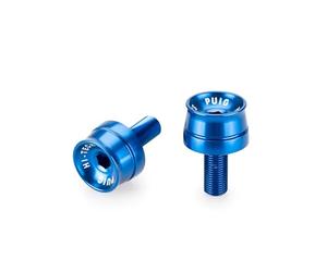 Puig 21626A Contrappesi Manubrio Speed alluminio lavorato CNC, Blu