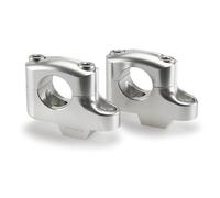 Puig 21751P Riser Pullback rialzo e arretramento del manubrio per migliorare ergonomia e comfort di guida, Argento
