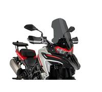 Puig 21754F Cupolino Touring alto e aerodinamico in acrilico CN da 4 mm con profilo arrotondato, zona superiore piatta e deflettori che migliorano la protezione, Fumé Scuro