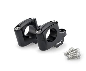 Puig 21801N Riser Pullback, rialzi universali per manubrio con altezza di 20mm e arretramento di 16mm, migliorano l’ergonomia e il comfort alla guida con un design elegante e resistente, Nero
