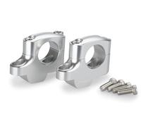Puig 21801P Riser Pullback rialzo e arretramento del manubrio per migliorare ergonomia e comfort di guida, Argento