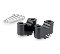 Puig 21810N Riser; accessorio per sollevare il manubrio; migliora la posizione di guida; design Hi-Tech Parts in alluminio anodizzato; compatibile con diversi diametri di manubri, Nero