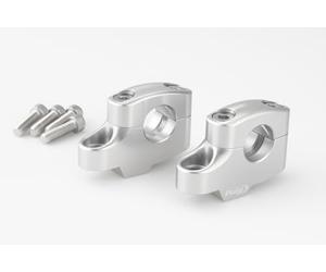 Puig 21811P Riser Pullback; migliora l’ergonomia di guida; design elegante e funzionale; realizzato in alluminio lavorato anodizzato, Argento