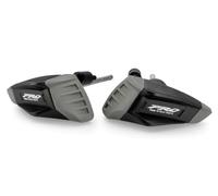 Puig 21813N protezioni motore Pro 2.0 in poliammide con zone elastomeriche e design aerodinamico per protezione avanzata, Nero