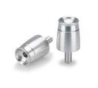 Puig 21968P Contrappesi Manubrio Modello Sport - Design Racing Minimalista da 40mm, Silver