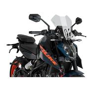 Puig 21998W Cupolino New Generation Touring- Protezione Aerodinamica e Design Sportivo per KTM 125 DUKE e KTM 390 DUKE 2024-2025, Trasparente