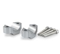 Puig 22100P Riser per sollevare il manubrio della tua moto, realizzati in alluminio lavorato e anodizzato per migliorare l’ergonomia e offrire una guida più comoda e precisa, Argento
