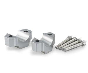 Puig 22100P Riser per sollevare il manubrio della tua moto, realizzati in alluminio lavorato e anodizzato per migliorare l’ergonomia e offrire una guida più comoda e precisa, Argento