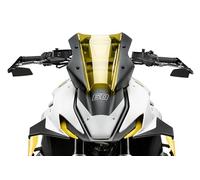 Puig 22112N Specchietto retrovisore Diablo per manubrio con design pieghevole spoiler specchio convesso antiriflesso, alluminio lavorato e stile sportivo, nero