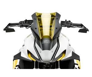 Puig 22112N Specchietto retrovisore Diablo per manubrio con design pieghevole spoiler specchio convesso antiriflesso, alluminio lavorato e stile sportivo, nero