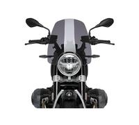 Puig 22134F New Generation Touring, realizzato in acrilico da 4 mm con design aerodinamico testato in galleria del vento, bordi arrotondati, supporti metallici e omologazione TÜV, Fumé Scuro