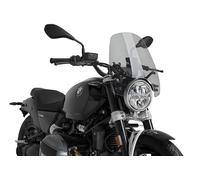 Puig 22134H New Generation Touring, realizzato in acrilico da 4 mm con design aerodinamico testato in galleria del vento, bordi arrotondati, supporti metallici e omologazione TÜV, Fumé