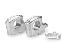 Puig 22180P Riser Pullback, sollevano e avvicinano il manubrio per migliorare l’ergonomia, il comfort e la maneggevolezza durante la guida, Argento