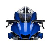 Puig 22252N Specchio Aileron con sistema integrato di alettone downforce e specchio retrovisore con opzione indicatore TAB, Nero