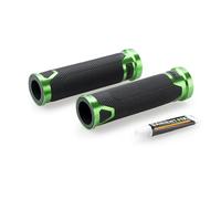 Puig 22272V Manopole Revving con design sportivo in gomma e alluminio anodizzato, grip antiscivolo, finitura resistente per manubri da 22 mm per migliorare controllo, comfort ed estetica, Verde
