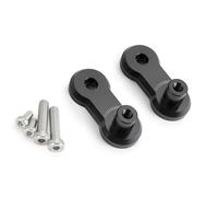 Puig 22342N Ricambio - Kit spostamento pedana regolabile Trail 40 mm in alluminio lavorato CNC con anodizzazione nera, regolazione precisa ed estensione ergonomica, Nero.