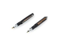 Puig 22343N Indicatori Thin 2.0 con design compatto e minimalista, illuminazione LED sequenziale ad alte prestazioni, omologati e facili da installare con filettatura M8, Nero