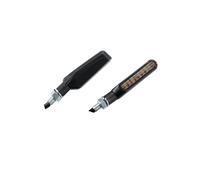 Puig 22344N Indicatori Pin 2.0 con design snello e compatto, tecnologia LED sequenziale, omologati e facili da installare con filettatura M8, Nero