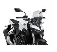 Puig 22382W New Generation Touring; cupolino aerodinamico per naked; realizzato in PMMA ad alto impatto; profilo arrotondato e omologazione TÜV; maggiore protezione contro il vento, Trasparente