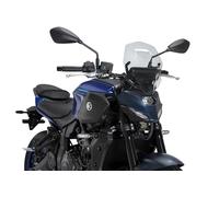 Puig 22413W New Generation Touring, parabrezza sportivo realizzato in acrilico con design aerodinamico ispirato agli aerei da combattimento, supporti metallici e omologazione TÜV, Trasparente